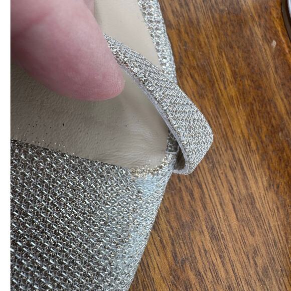 STUART WEITZMAN Nudistlucite Wedge Sandal NEW $350 Ankle Strap Silver Size 9B - Picture 8 of 10